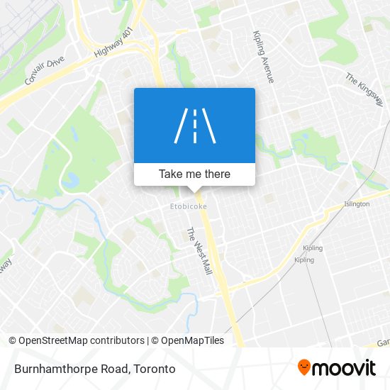 Burnhamthorpe Road map