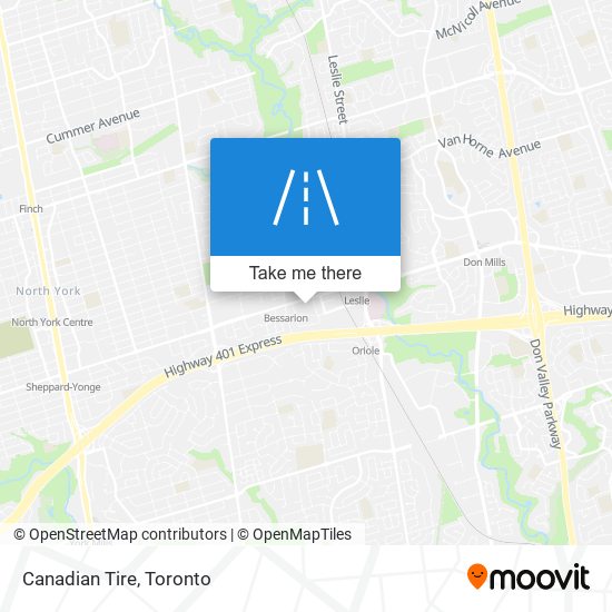 Canadian Tire map