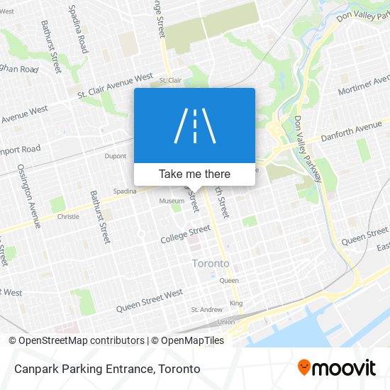 Canpark Parking Entrance map