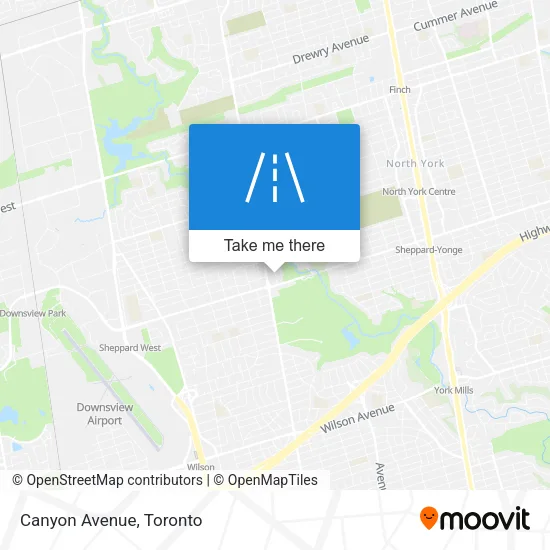 Canyon Avenue map
