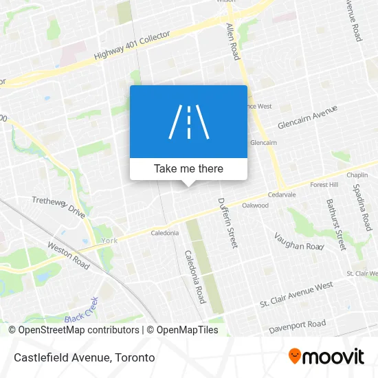 Castlefield Avenue map