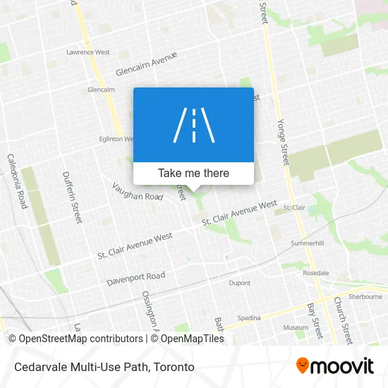 Cedarvale Multi-Use Path map