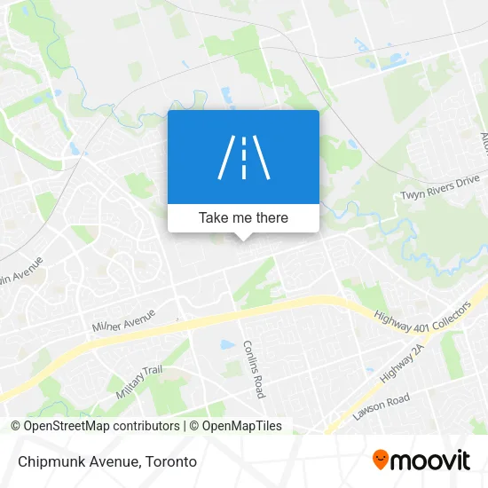 Chipmunk Avenue map