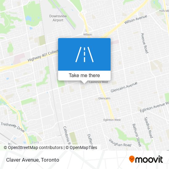 Claver Avenue map