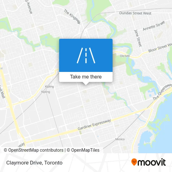 Claymore Drive map