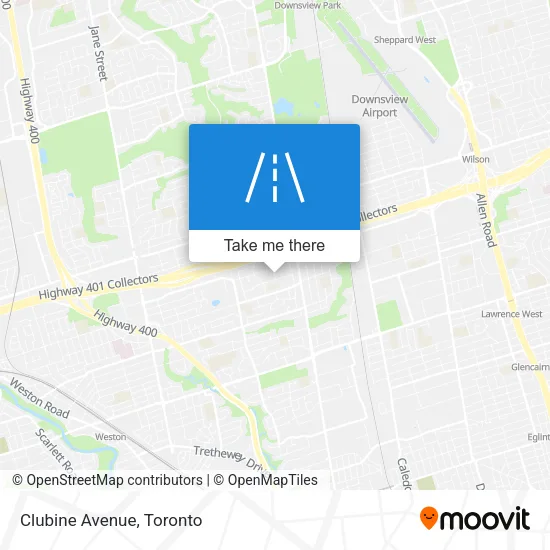 Clubine Avenue map