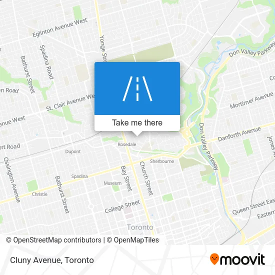 Cluny Avenue map