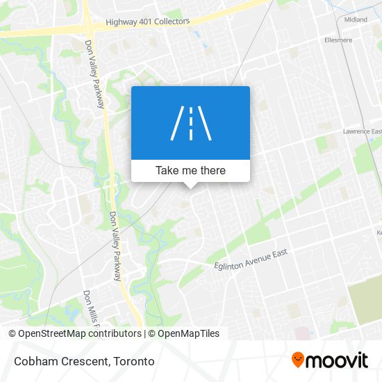 Cobham Crescent map