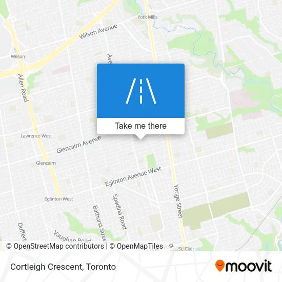 Cortleigh Crescent map