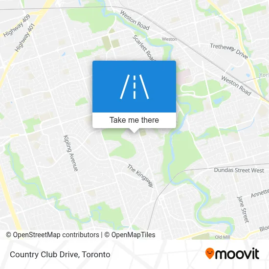 Country Club Drive map