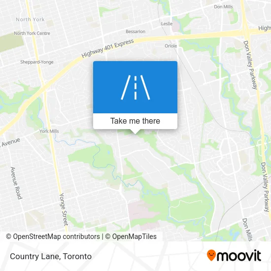 Country Lane map