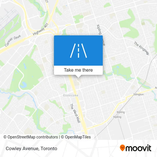 Cowley Avenue map