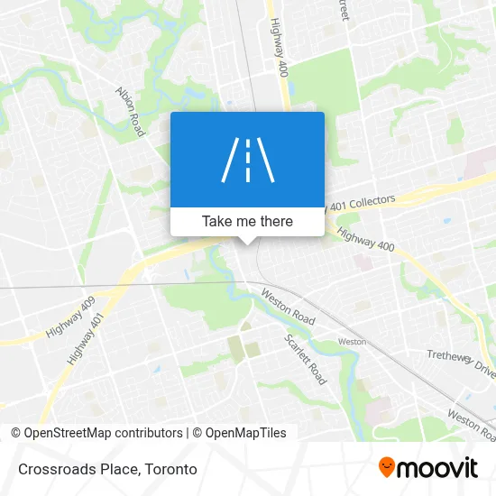 Crossroads Place map