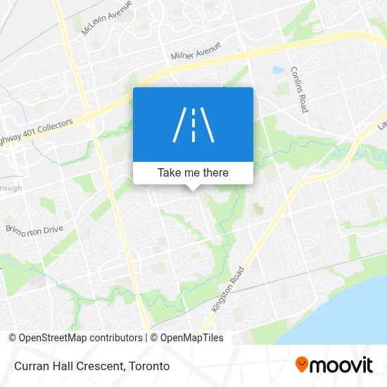 Curran Hall Crescent map
