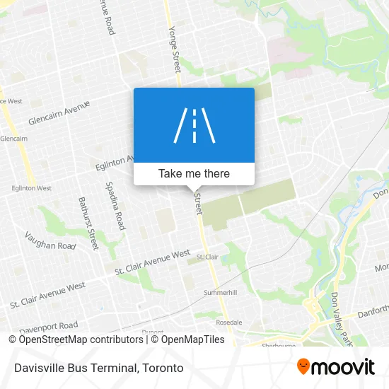 Davisville Bus Terminal map