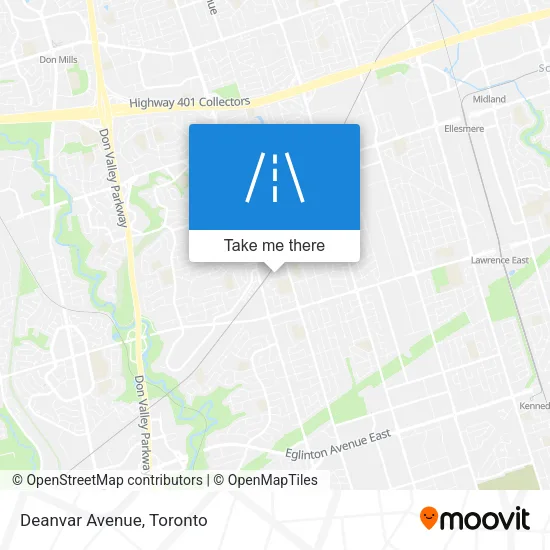 Deanvar Avenue map