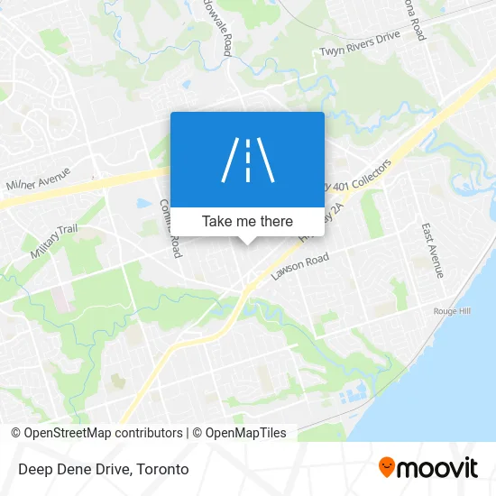 Deep Dene Drive map