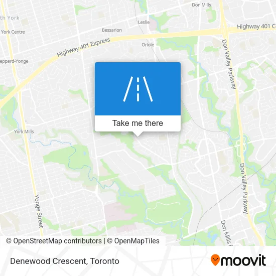 Denewood Crescent map