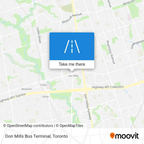 Don Mills Bus Terminal map