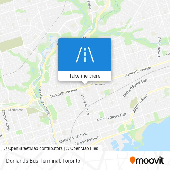 Donlands Bus Terminal map