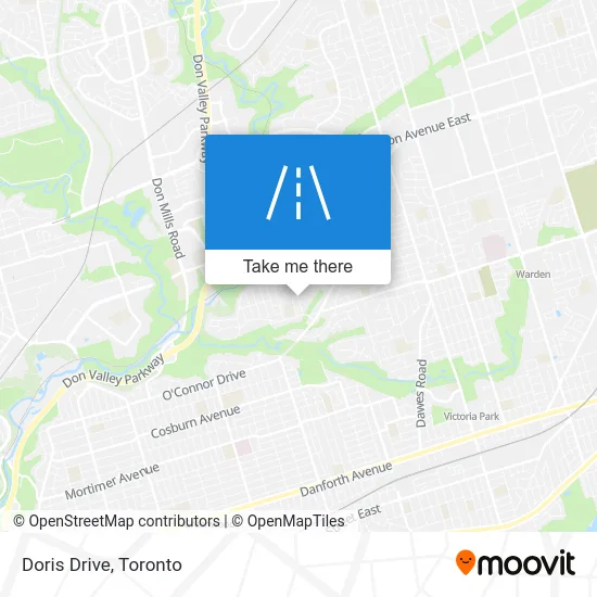 Doris Drive map