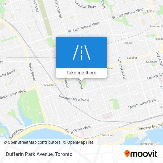 Dufferin Park Avenue map