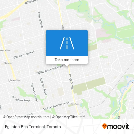 Eglinton Bus Terminal map
