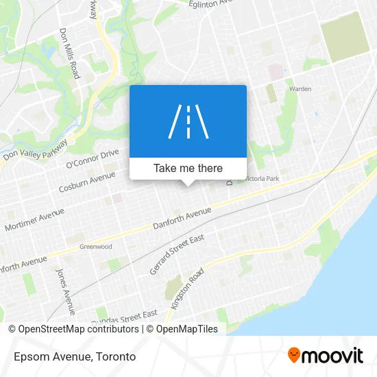 Epsom Avenue map