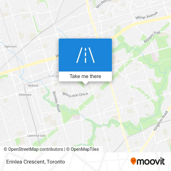 Erinlea Crescent map