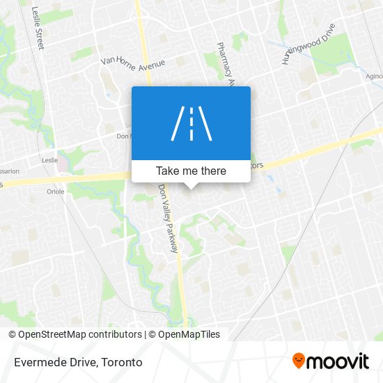 Evermede Drive map