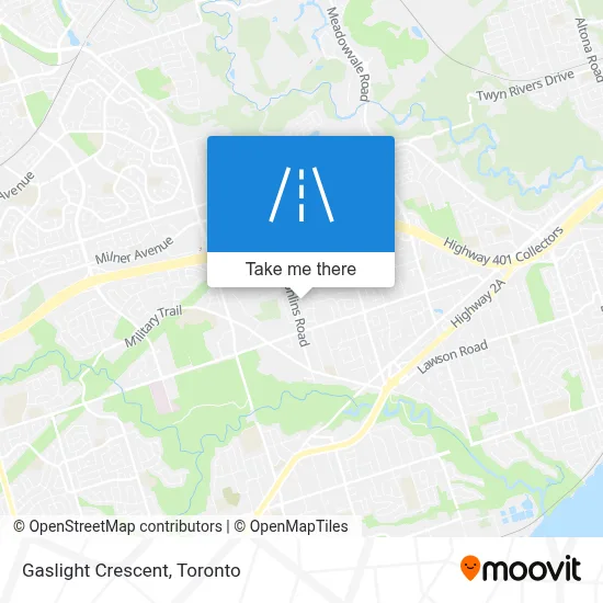 Gaslight Crescent map