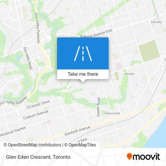 Glen Eden Crescent map