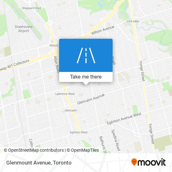 Glenmount Avenue map