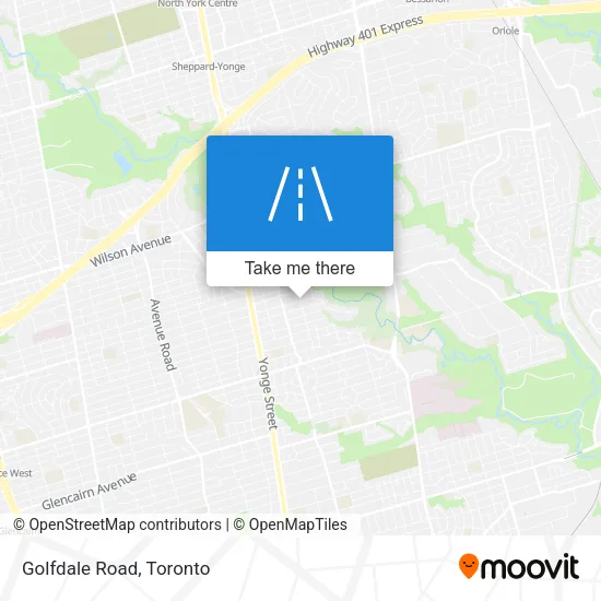 Golfdale Road map