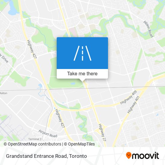 Grandstand Entrance Road map