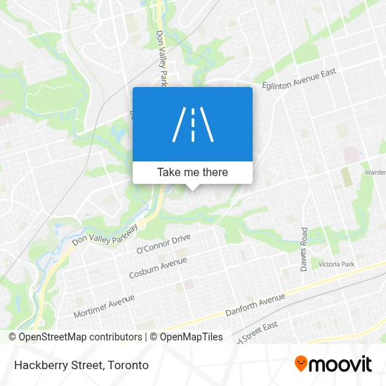 Hackberry Street map