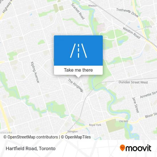 Hartfield Road map