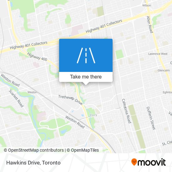 Hawkins Drive map