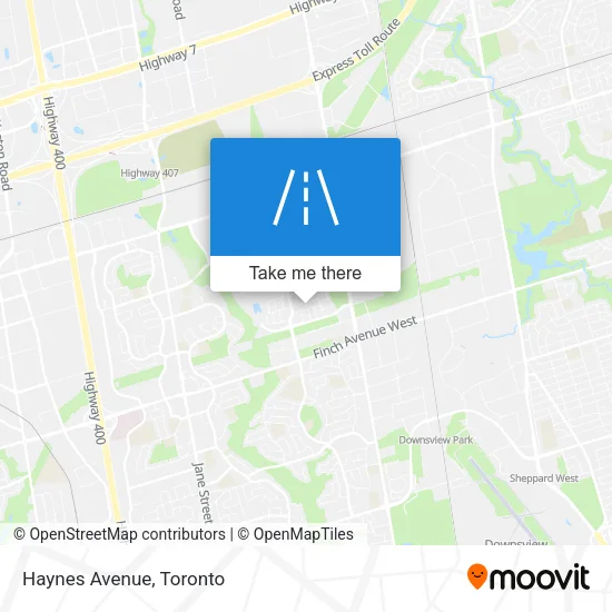 Haynes Avenue map