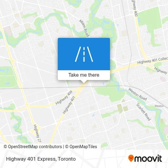 Highway 401 Express map