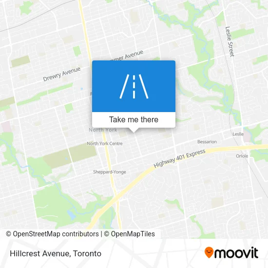 Hillcrest Avenue map