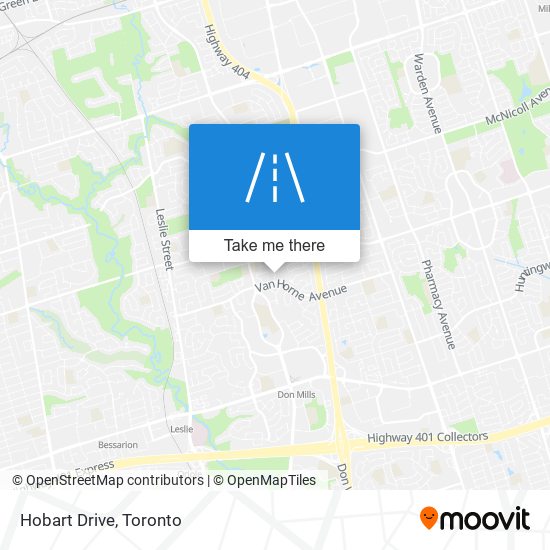 Hobart Drive map