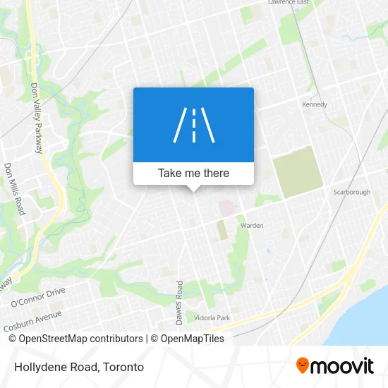 Hollydene Road map