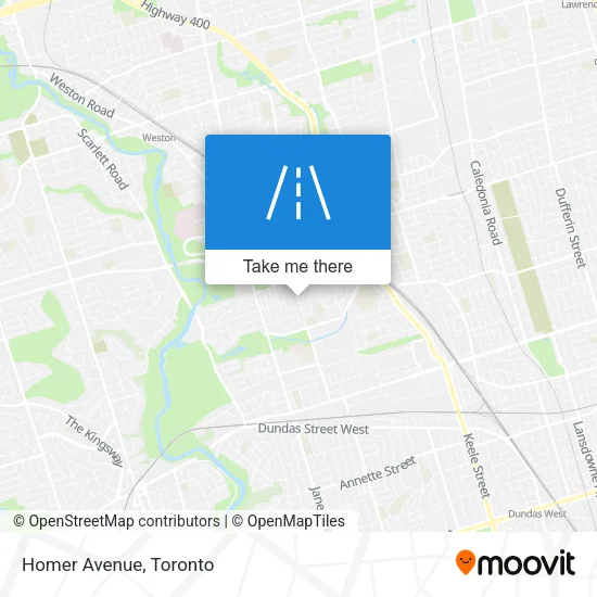 Homer Avenue map