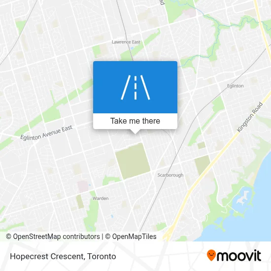 Hopecrest Crescent map