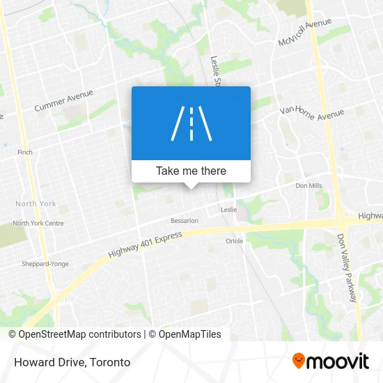 Howard Drive map
