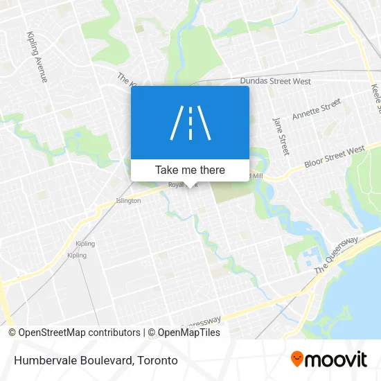 Humbervale Boulevard map