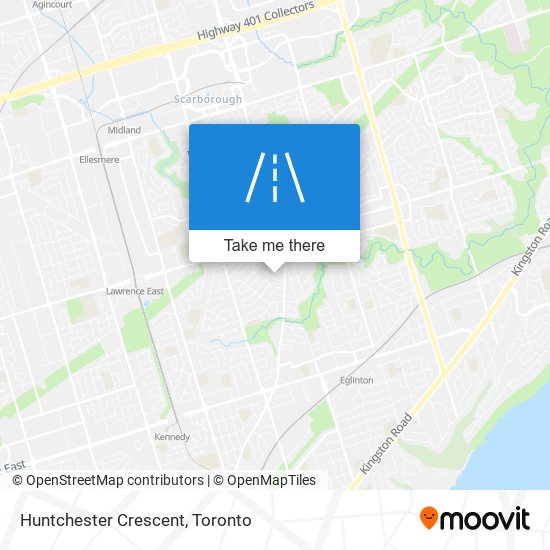 Huntchester Crescent map