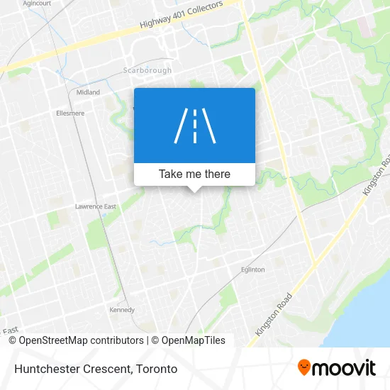 Huntchester Crescent map