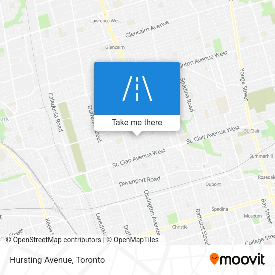 Hursting Avenue map